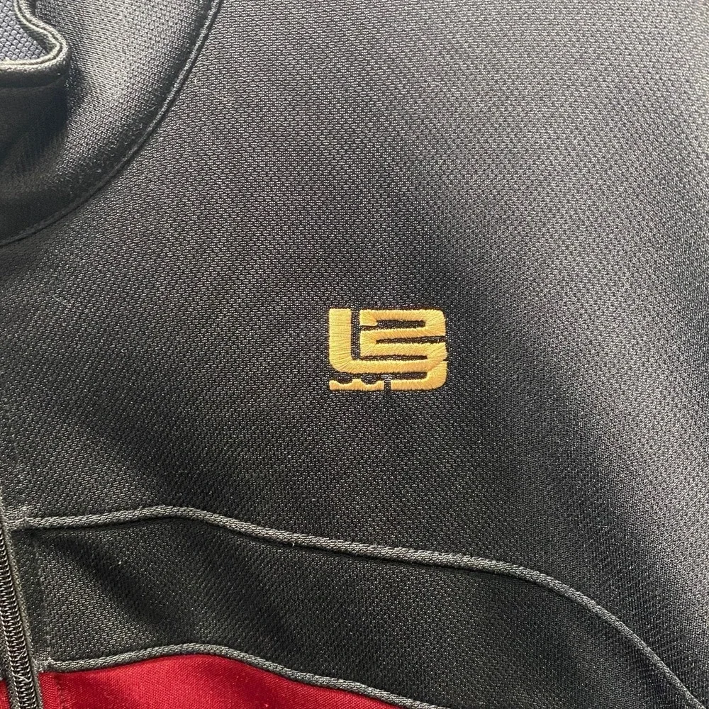 Nike LeBron James Track Jacket Mens 3XL Black Red Full Zip LBJ Logo Basketball